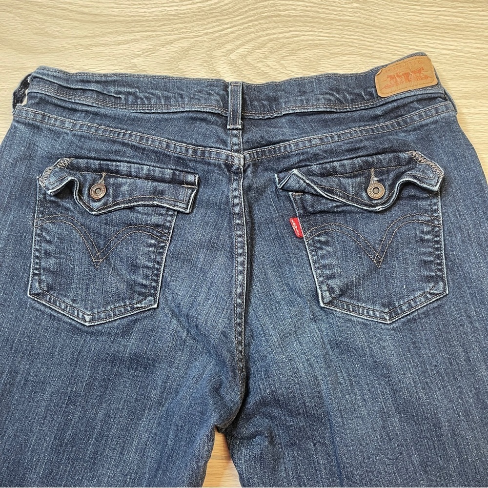 Levi’s 515 Bootcut Dark Wash Blue Denim Midrise Jeans Women’s Size 12M - Picture 8 of 14